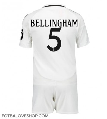 Real Madrid Jude Bellingham #5 Dětské Domácí Dres 2024-25 Krátký Rukáv (+ trenýrky)